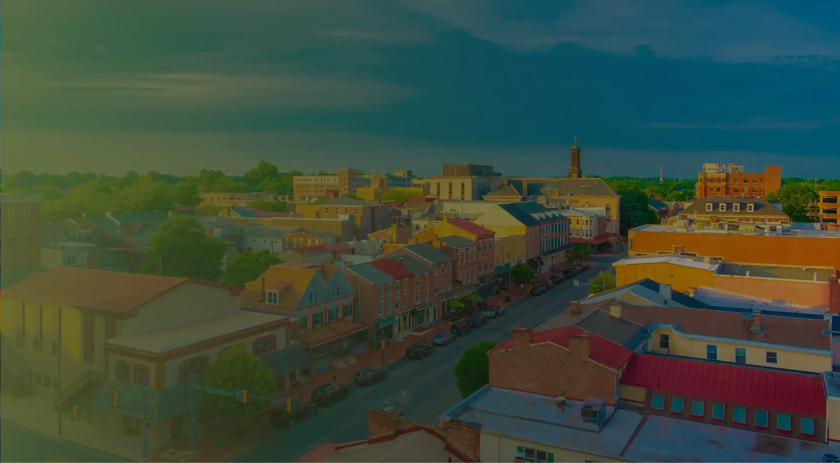 Historic downtown area of West Chester, Pennsylvania