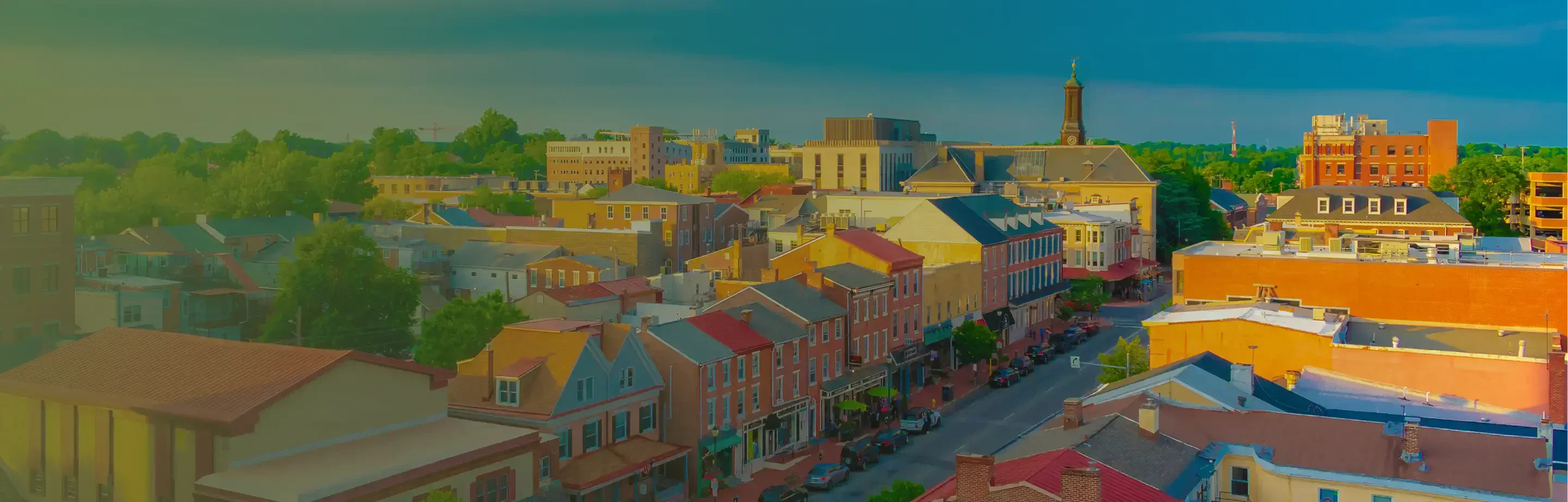 Historic downtown area of West Chester, Pennsylvania