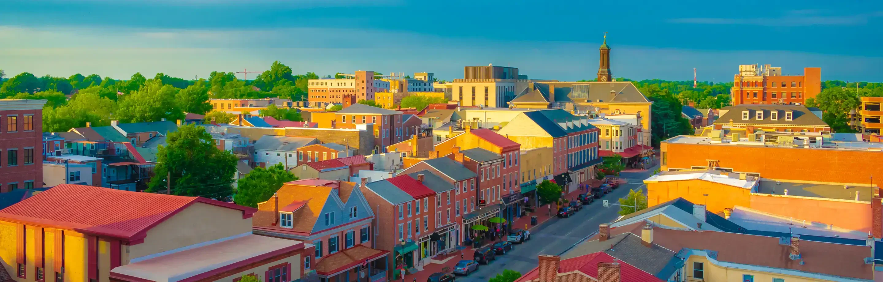 Historic downtown area of West Chester, Pennsylvania